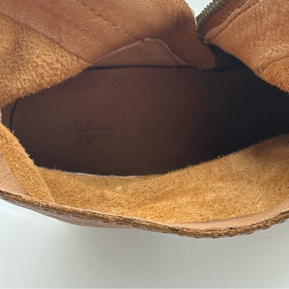 FRYE Cognac Ankle Boot Bootie Sz 6M Brown Leather Side zip Western Cowgirl - Picture 15 of 16